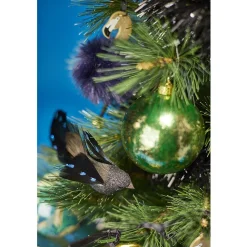 2 oiseaux bleu et noir à suspendre