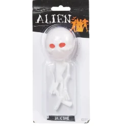 Alien blanc aux yeux rouges