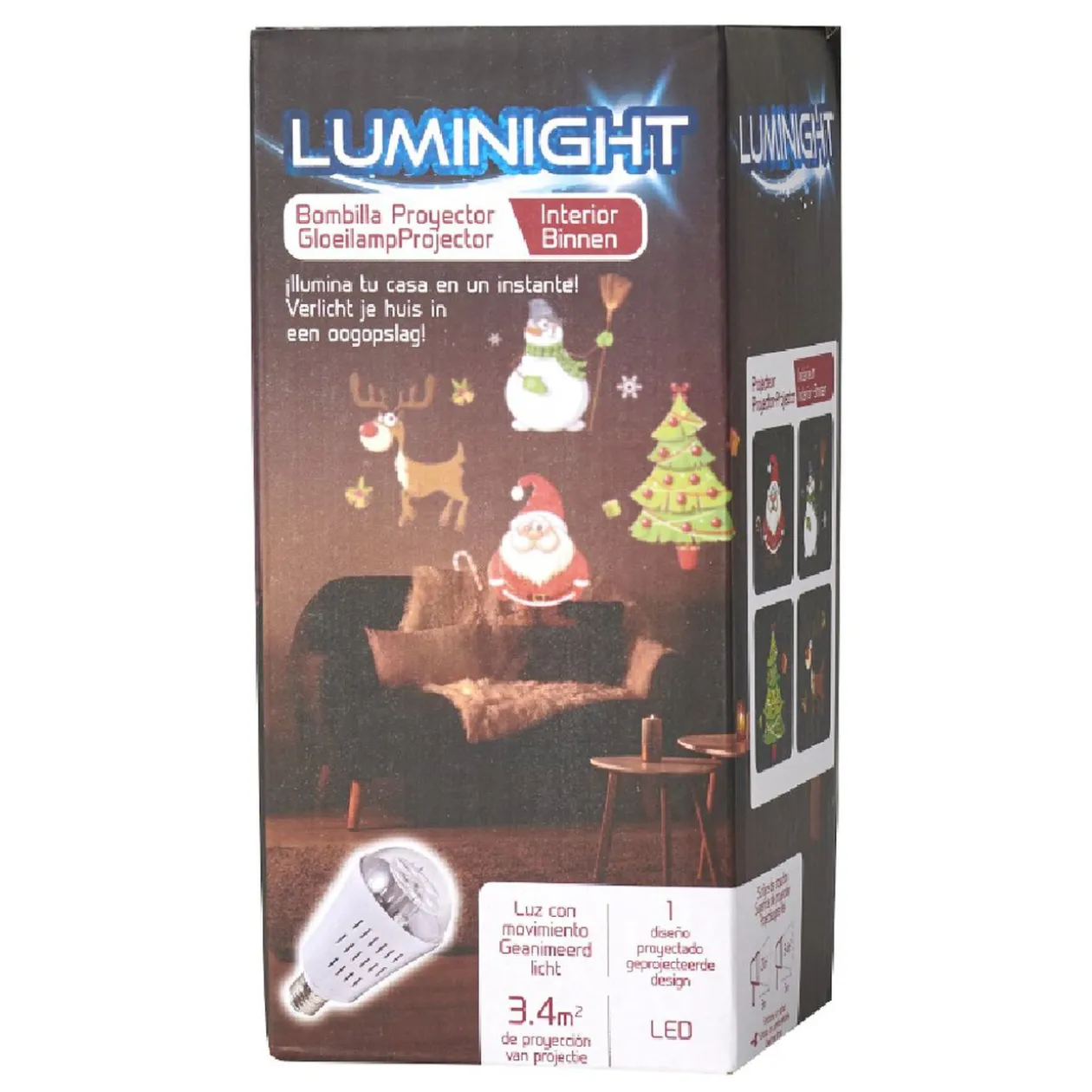 Ampoule LED motif Père Noël sapin renne bonhomme de neige