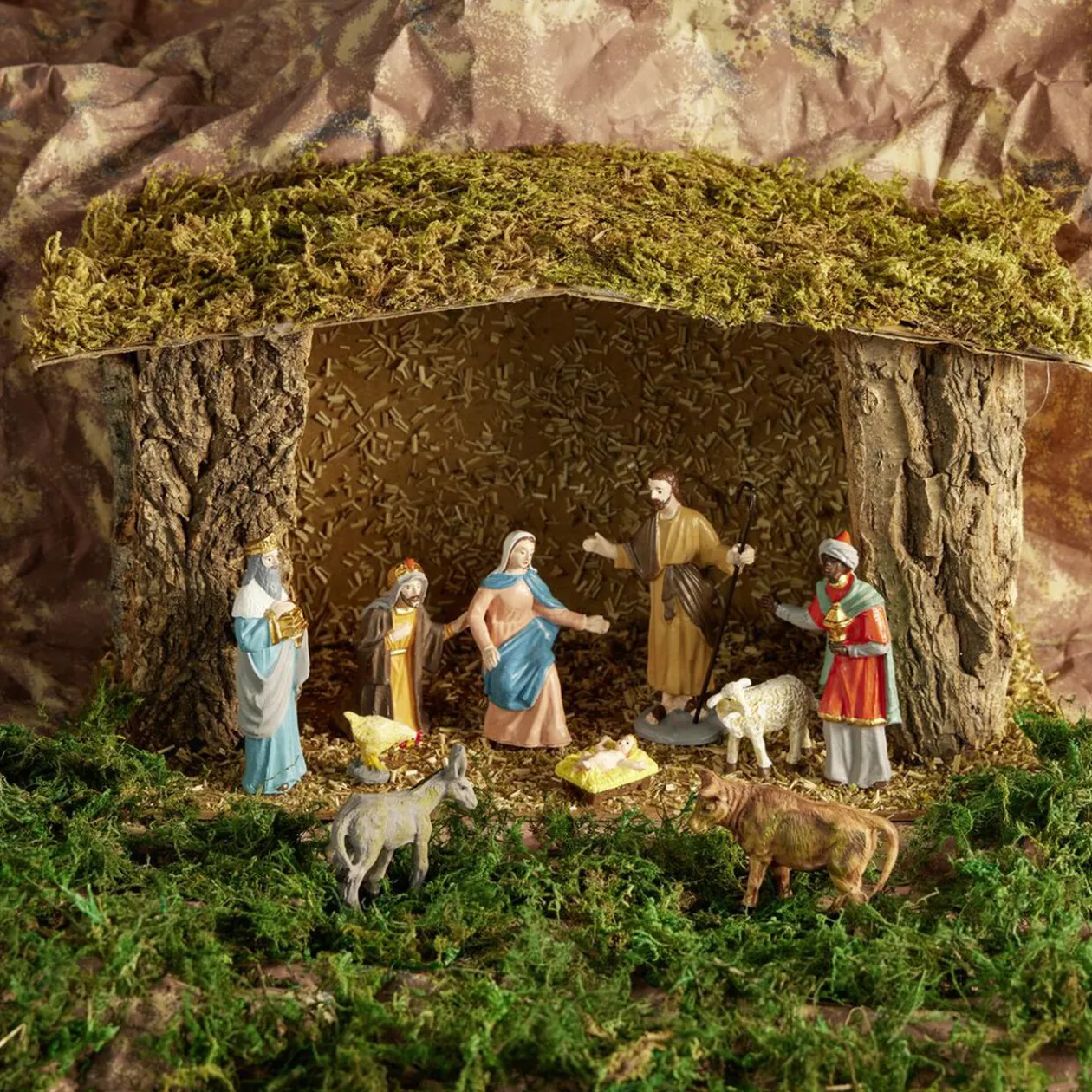 animal crèche ou village de Noël x4
