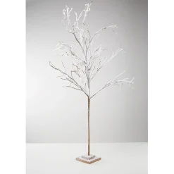 Arbre de Noël enneigé blanc effet neige H 150 cm