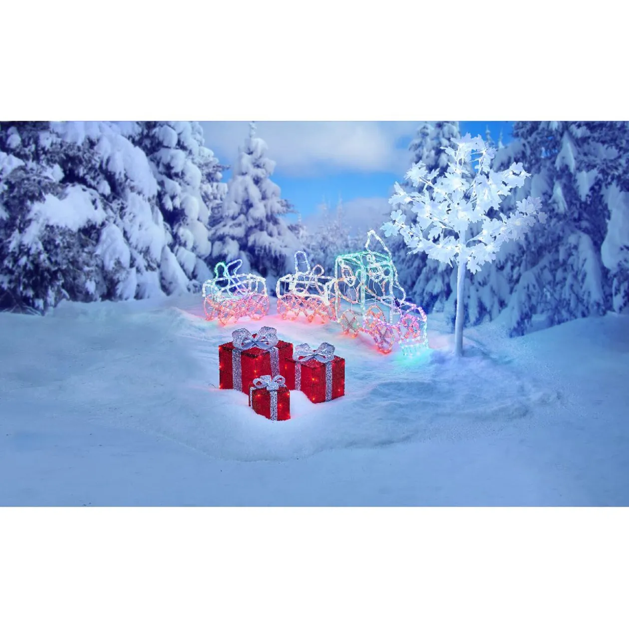 Arbre lumineux blanc 96 LED blanc