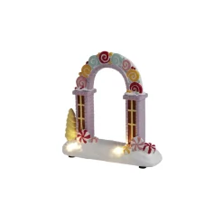 Arche lumineuse à poser pour village animé de Noël