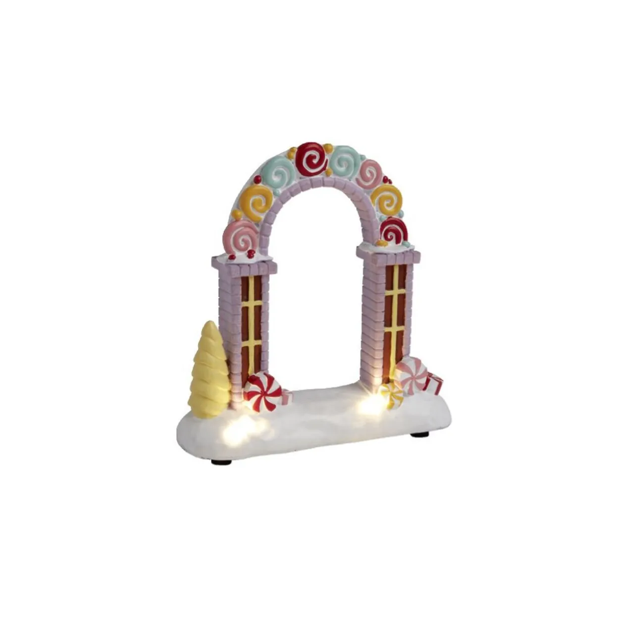 Arche lumineuse à poser pour village animé de Noël