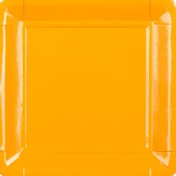 Assiette carton orange x8
