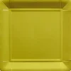 Assiette en carton vert pistache x8