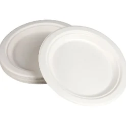 Assiette fibre canne à sucre X25