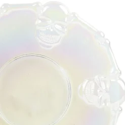 Assiette Halloween transparente crâne