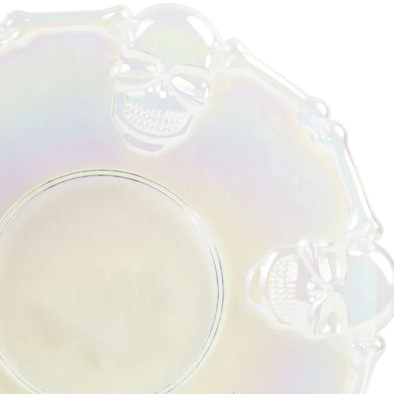 Assiette Halloween transparente crâne