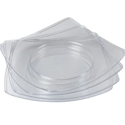 Assiette plate plastique transparente x4