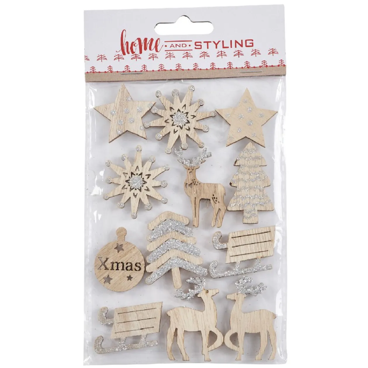 Autocollants thème Noël argentés