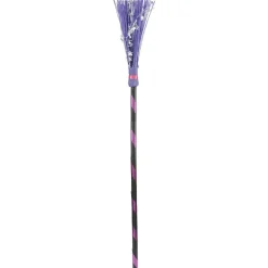 Balai sorcière Halloween fluo décor étoile H93 cm