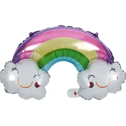 Ballon alu arc-en-ciel multicolore L80cm