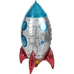 Ballon alu fusée H81cm