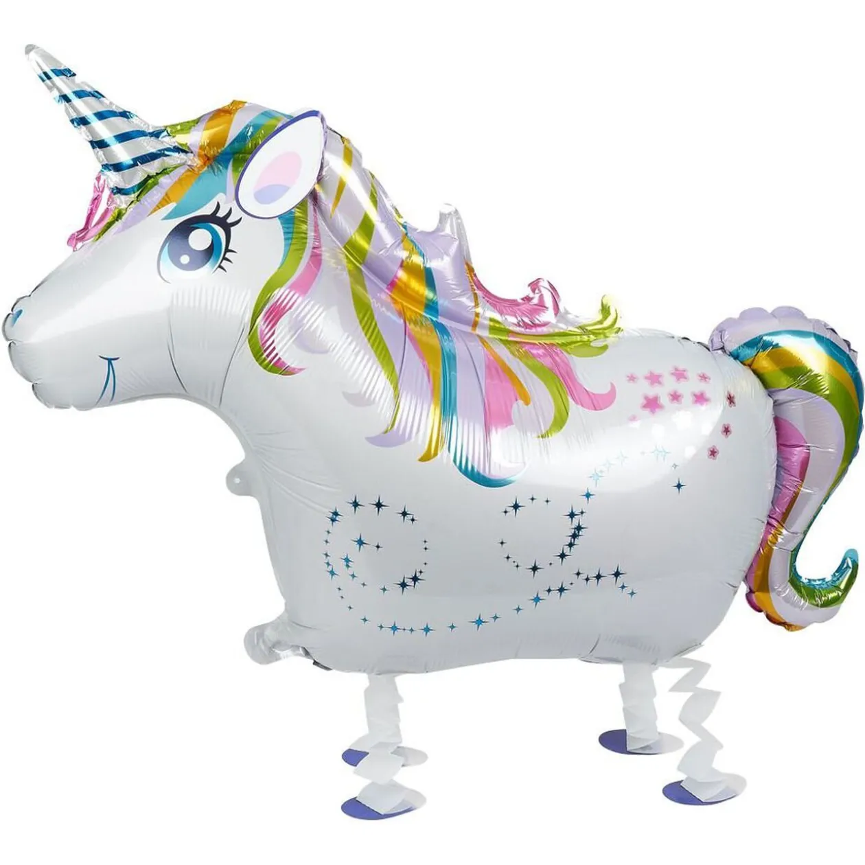 Ballon alu licorne avec pieds L75xH57cm