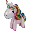 Ballon alu licorne rose et multicolore H56cm