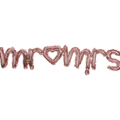 Ballon alu Mr Mrs argenté et rose gold L120cm