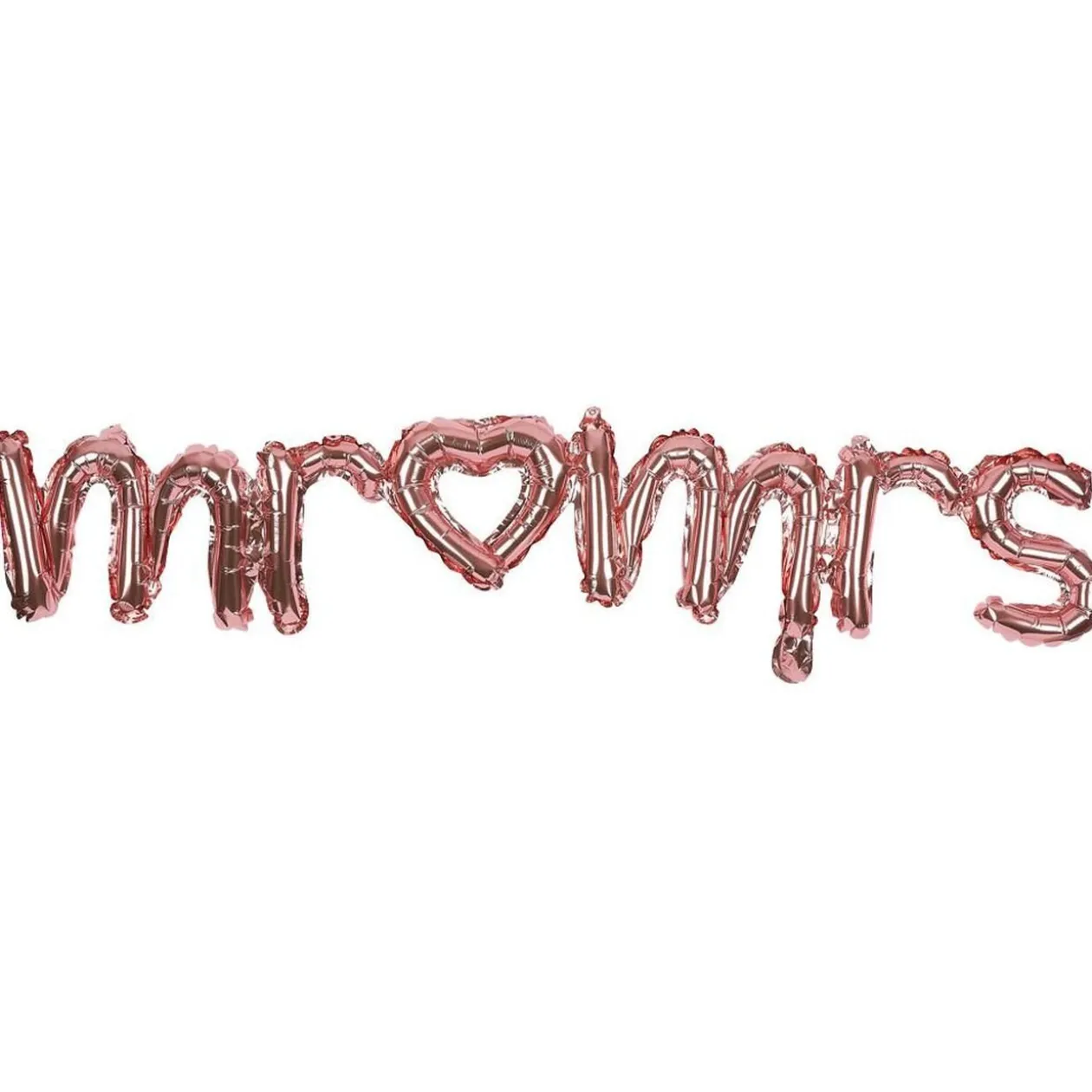 Ballon alu Mr Mrs argenté et rose gold L120cm