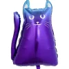 Ballon aluminium Halloween chat violet 55xH80cm