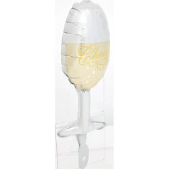 Ballon baudruche de réveillon forme bouteille ou flûte