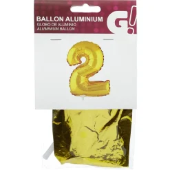 Ballon chiffre 2 aluminium