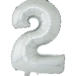 Ballon chiffre 2 aluminium