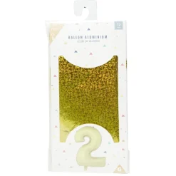 Ballon chiffre 2 aluminium