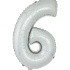 Ballon chiffre 6 en aluminium