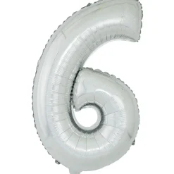Ballon chiffre 6 en aluminium