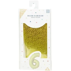 Ballon chiffre 6 en aluminium