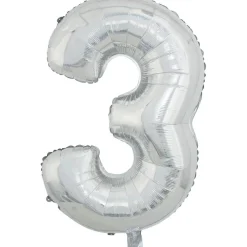 Ballon chiffre 3 en aluminium