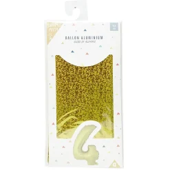 Ballon chiffre 4 en aluminium