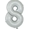 Ballon chiffre 8 en aluminium