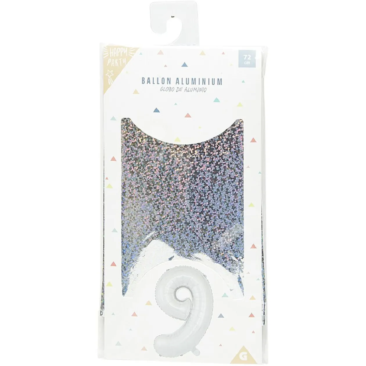 Ballon chiffre 9 en aluminium