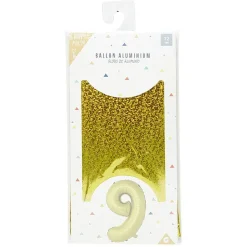 Ballon chiffre 9 en aluminium