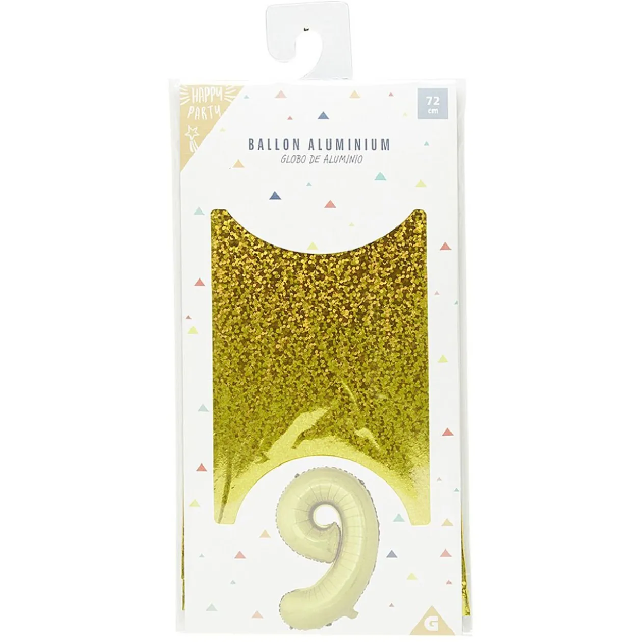 Ballon chiffre 9 en aluminium