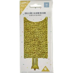 Ballon chiffre 1 noir argenté ou doré