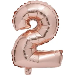 Ballon chiffre 2 rose gold 33cm