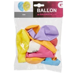 Ballon de baudruche anniversaire 50 ans multicolore x10