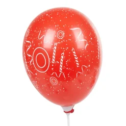 Ballon de baudruche chiffre 0 multicolore x8