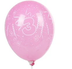 Ballon de baudruche chiffre 3 multicolore x8