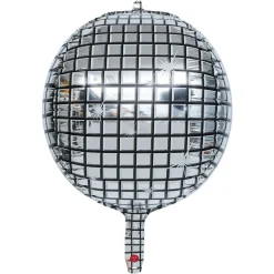 Ballon en 4D disco argenté 36cm