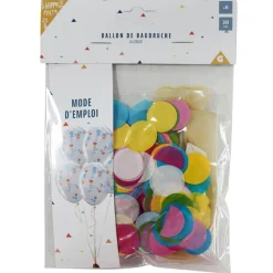 Ballon et ses confettis x6