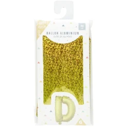 Ballon forme lettre D, aluminium