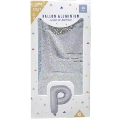 Ballon forme lettre P, aluminium