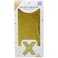 Ballon forme lettre X, aluminium