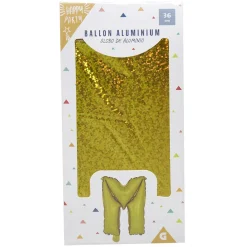 Ballon lettre M en aluminium