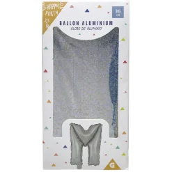 Ballon lettre M en aluminium