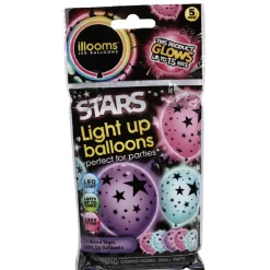 Ballon lumineux LED design étoiles x4