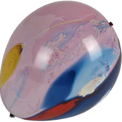 Ballon lumineux LED design marbre multicolore x4